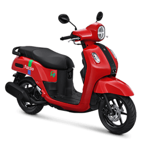 Motor yamaha fazzio berwarna merah tanpa background