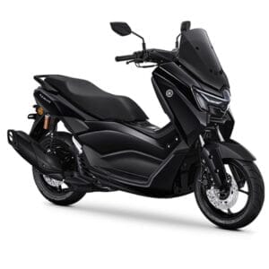 Motor Yamaha Nmax Neo berwarna hitam dengan desain modern dan fitur canggih.