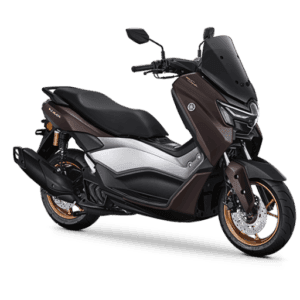 Motor Yamaha Nmax Neo Turbo berwarna coklat hitam dengan desain sporty dan fitur canggih