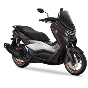 Motor Yamaha Nmax Turbo Tech Max berwarna hitam dengan desain premium dan fitur canggih.
